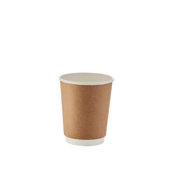 250ml double wall cup black/kraft/white (25slvx40=1000)